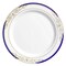 Smarty Had A Party 7.5" White with Blue and Gold Harmony Rim Plastic Appetizer/Salad Plates (120 Plates), 120PK 607-CASE - alternate 6